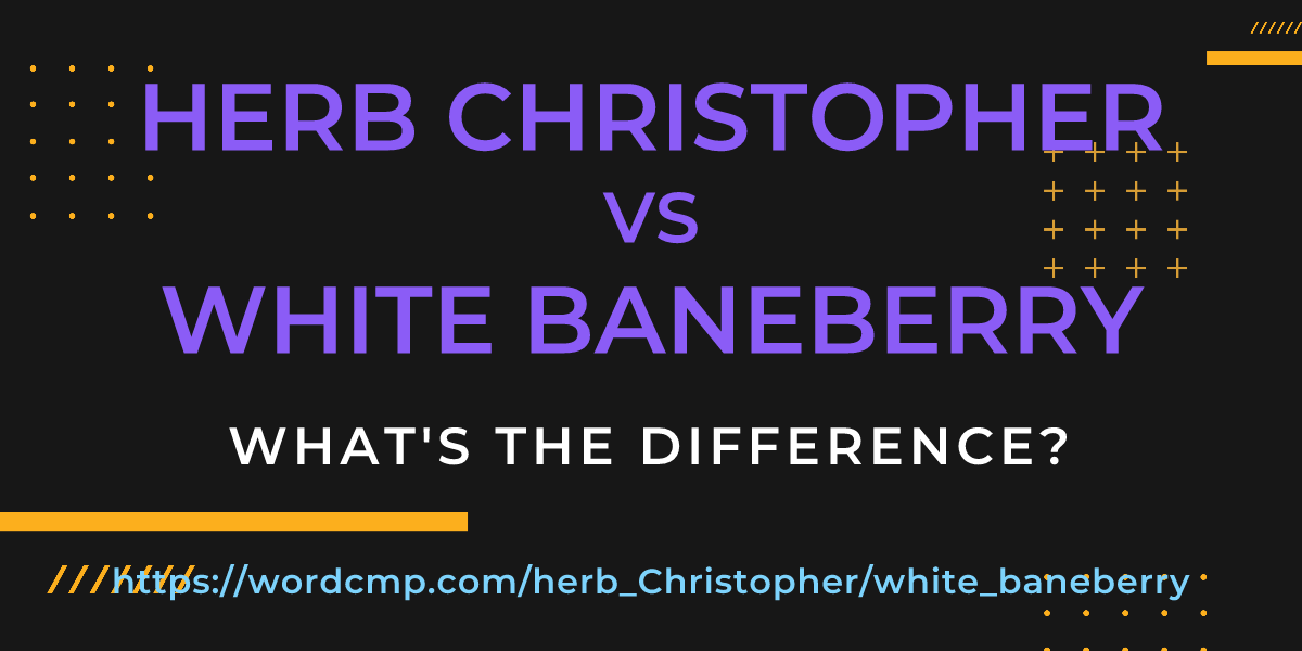 Difference between herb Christopher and white baneberry