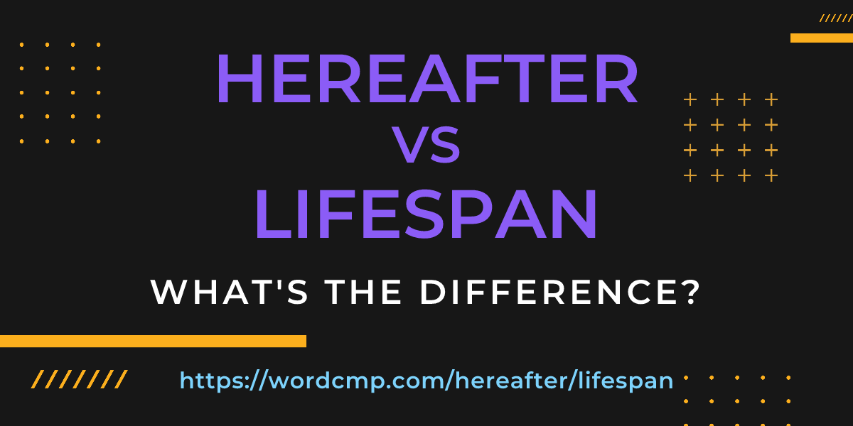 Difference between hereafter and lifespan