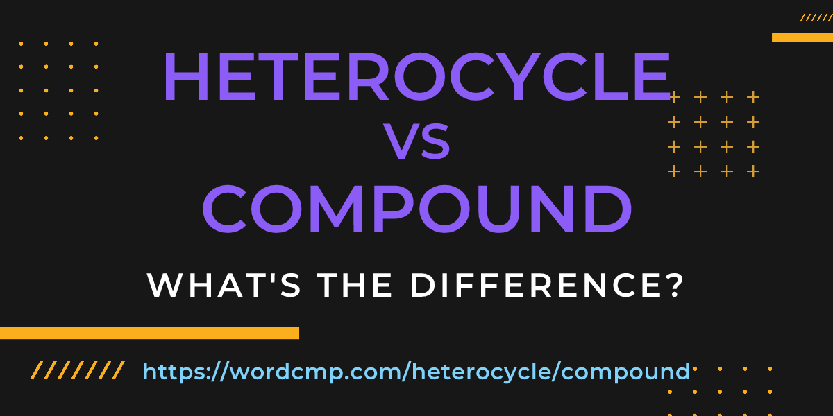 Difference between heterocycle and compound