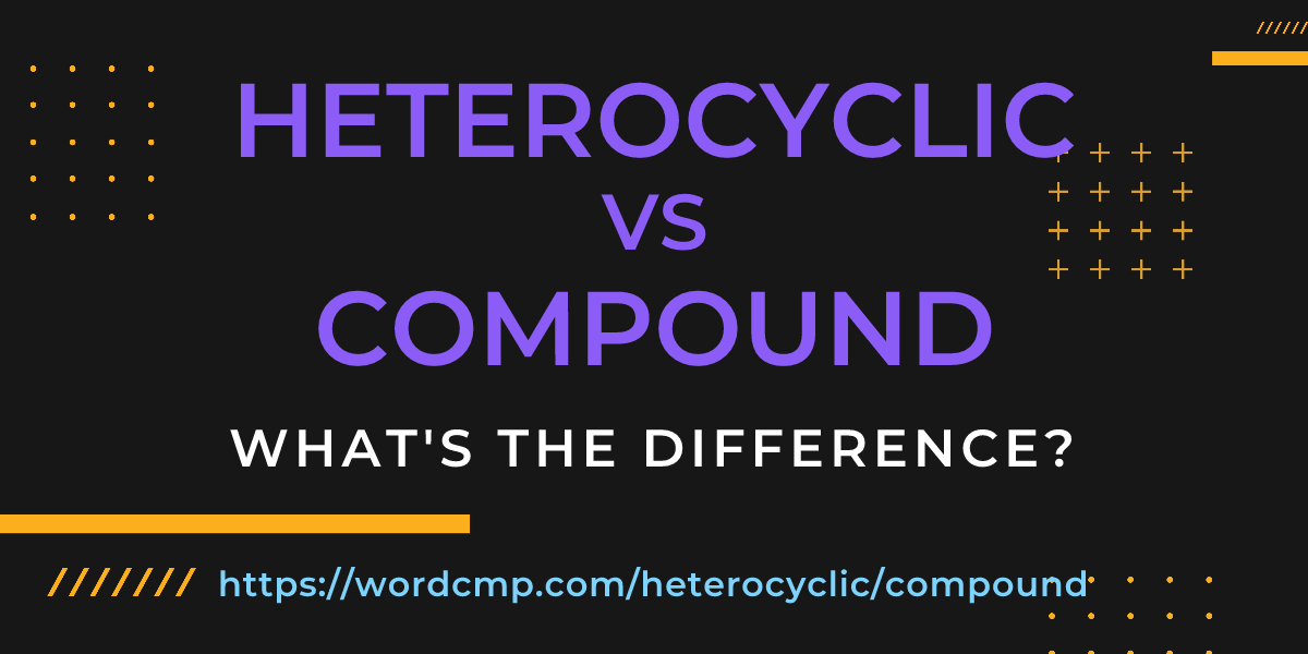 Difference between heterocyclic and compound
