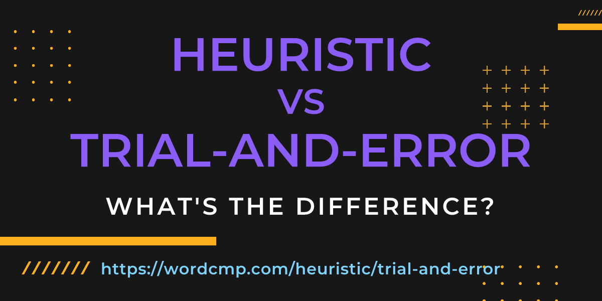 Difference between heuristic and trial-and-error
