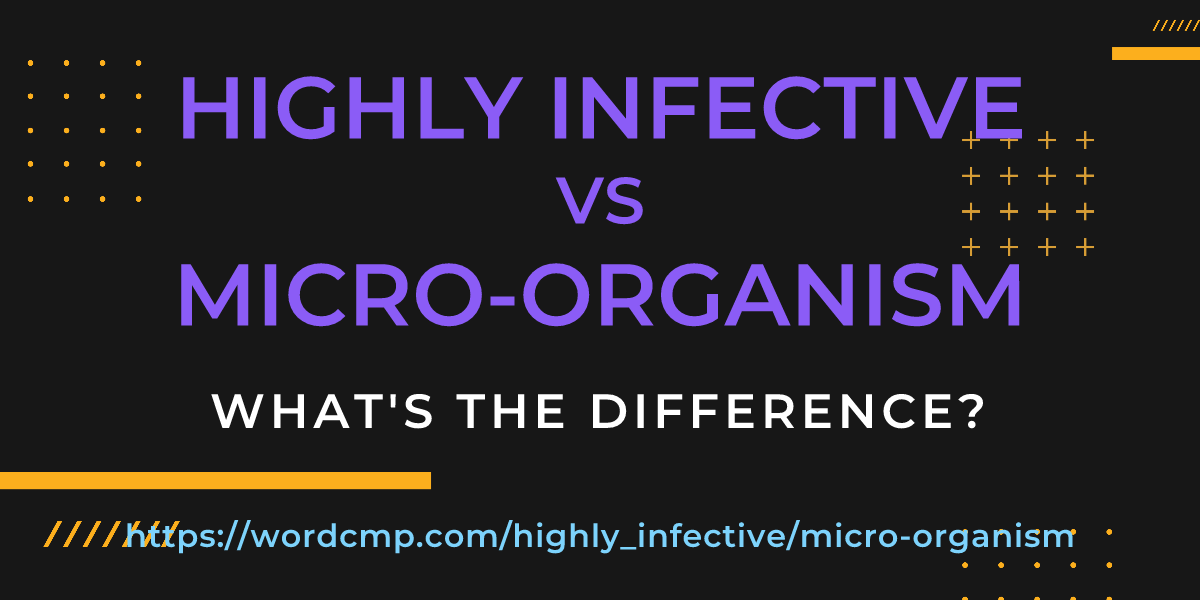 Difference between highly infective and micro-organism