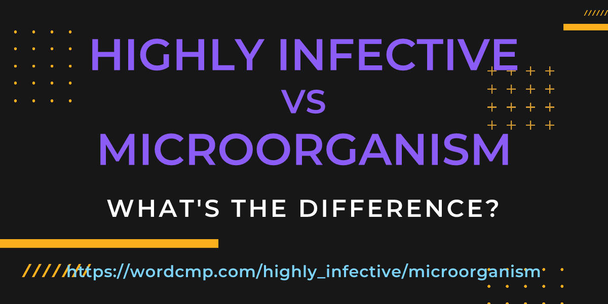 Difference between highly infective and microorganism