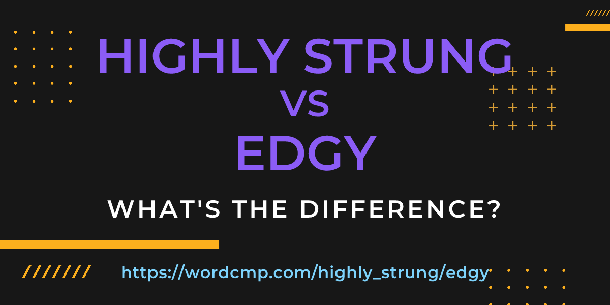 Difference between highly strung and edgy