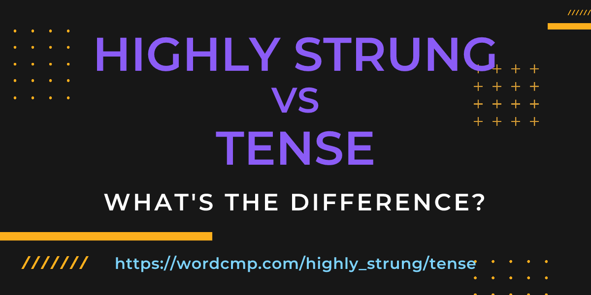 Difference between highly strung and tense
