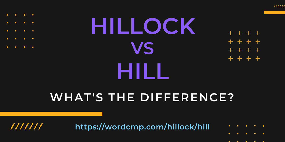 Difference between hillock and hill