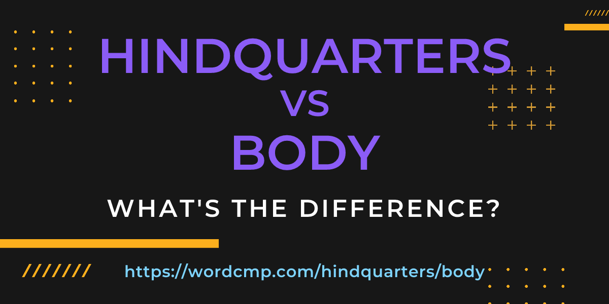 Difference between hindquarters and body
