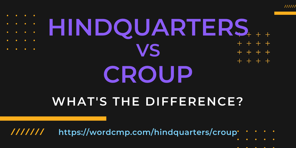 Difference between hindquarters and croup