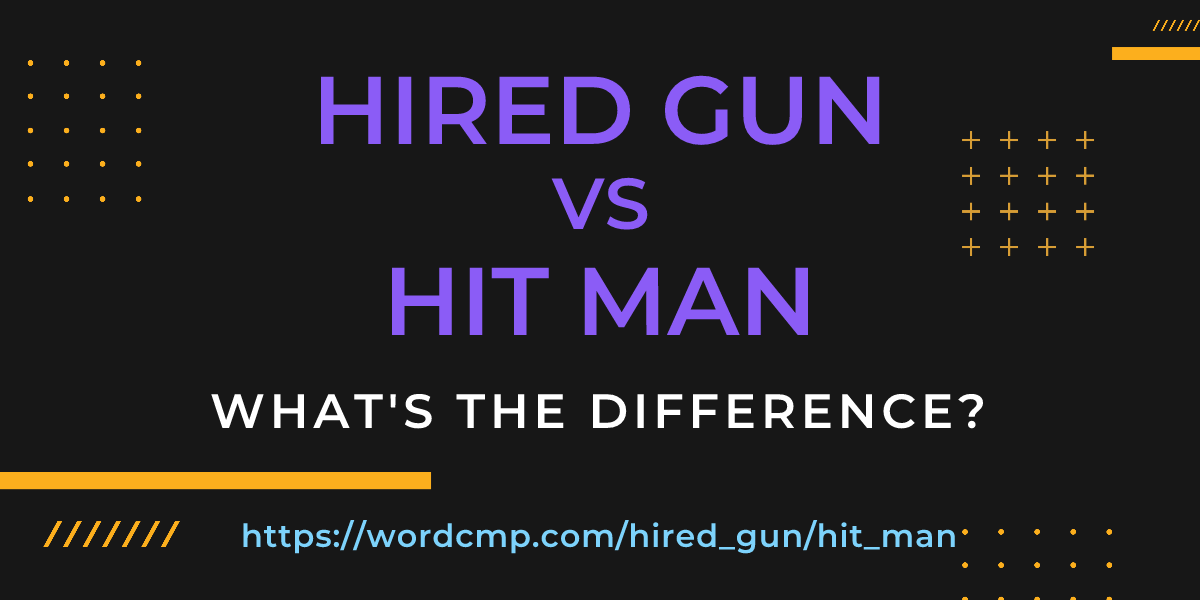 Difference between hired gun and hit man