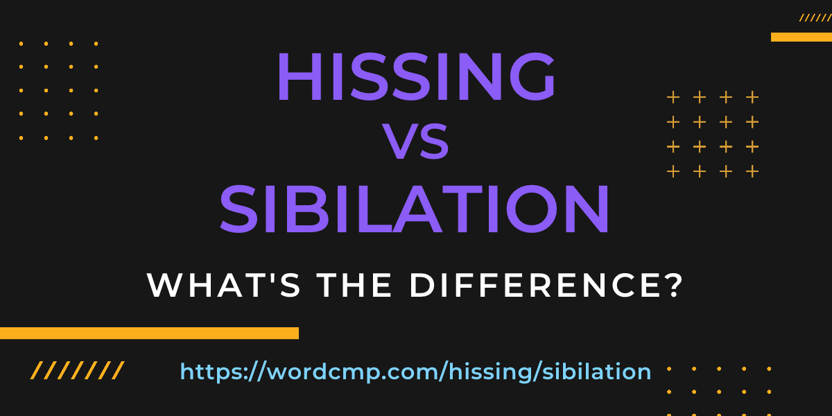 Difference between hissing and sibilation