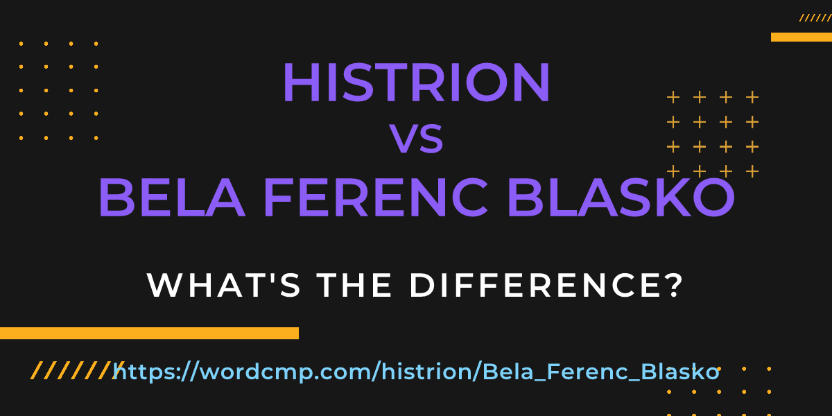Difference between histrion and Bela Ferenc Blasko