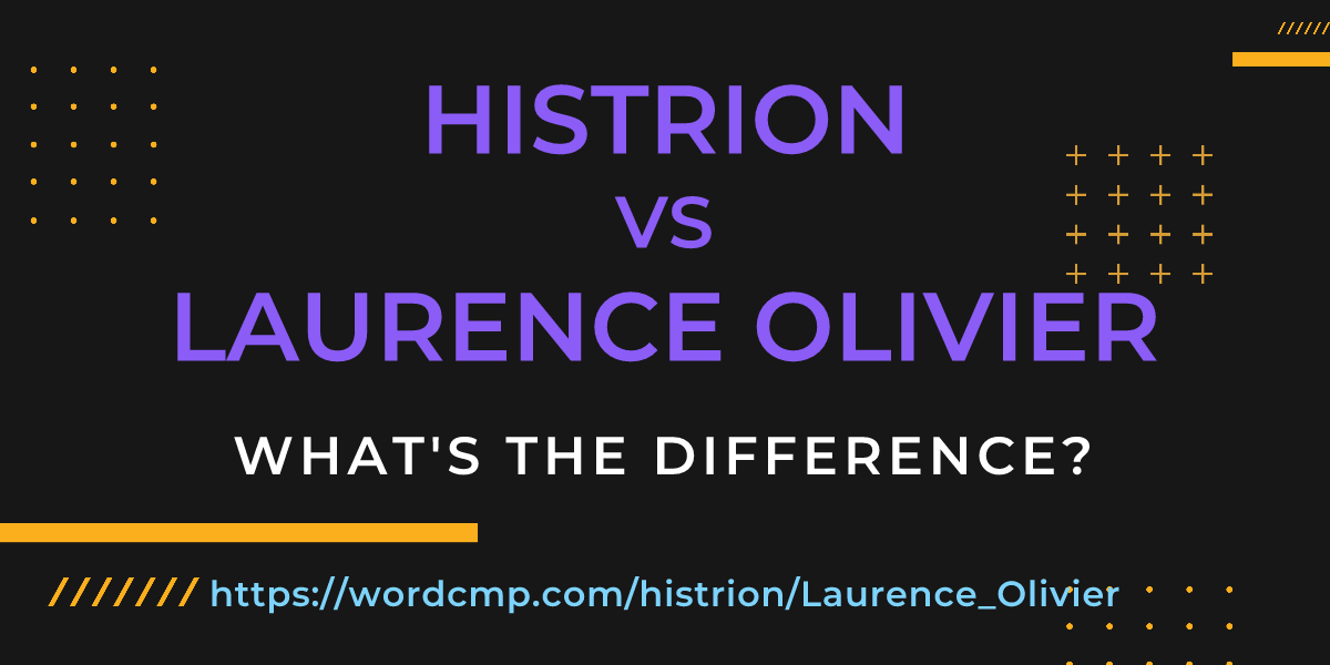 Difference between histrion and Laurence Olivier