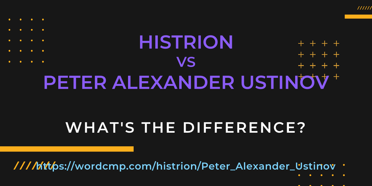 Difference between histrion and Peter Alexander Ustinov