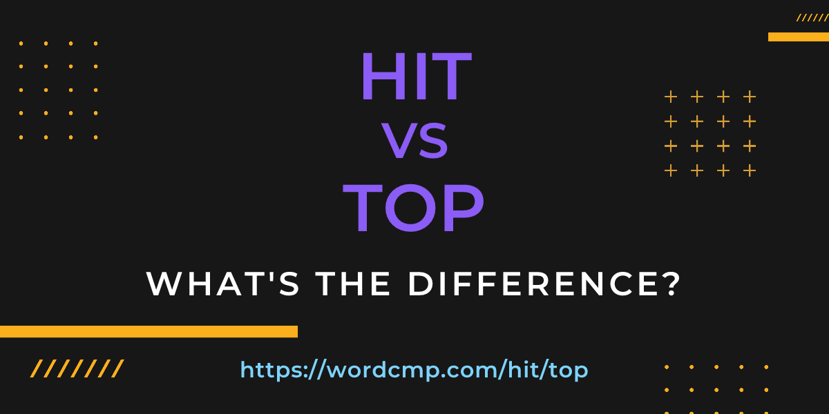 Difference between hit and top