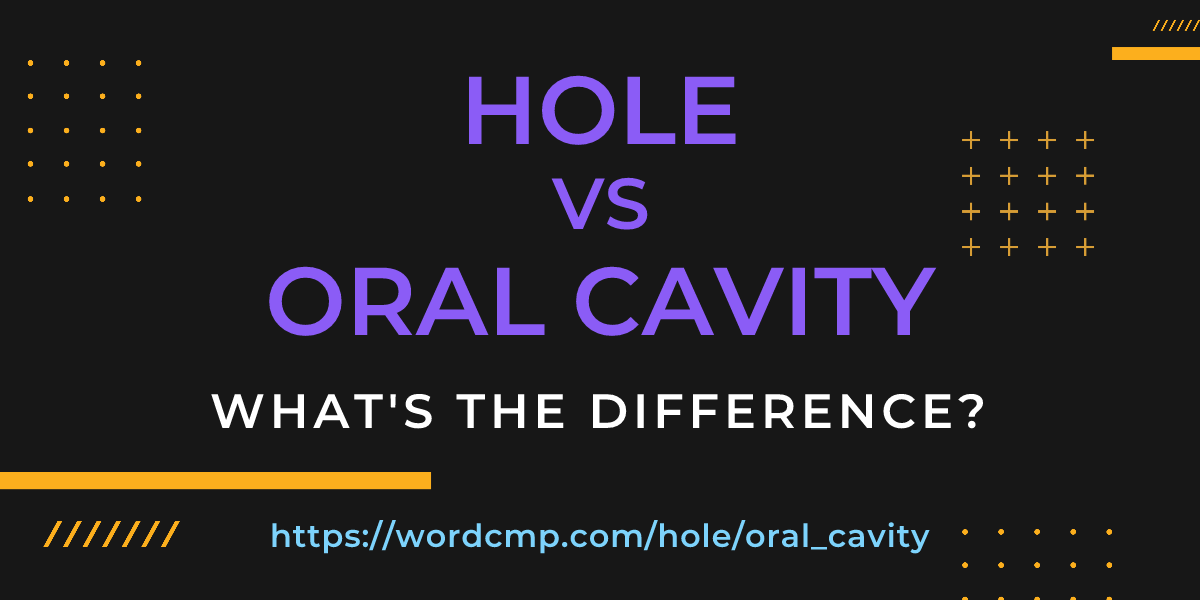 Difference between hole and oral cavity