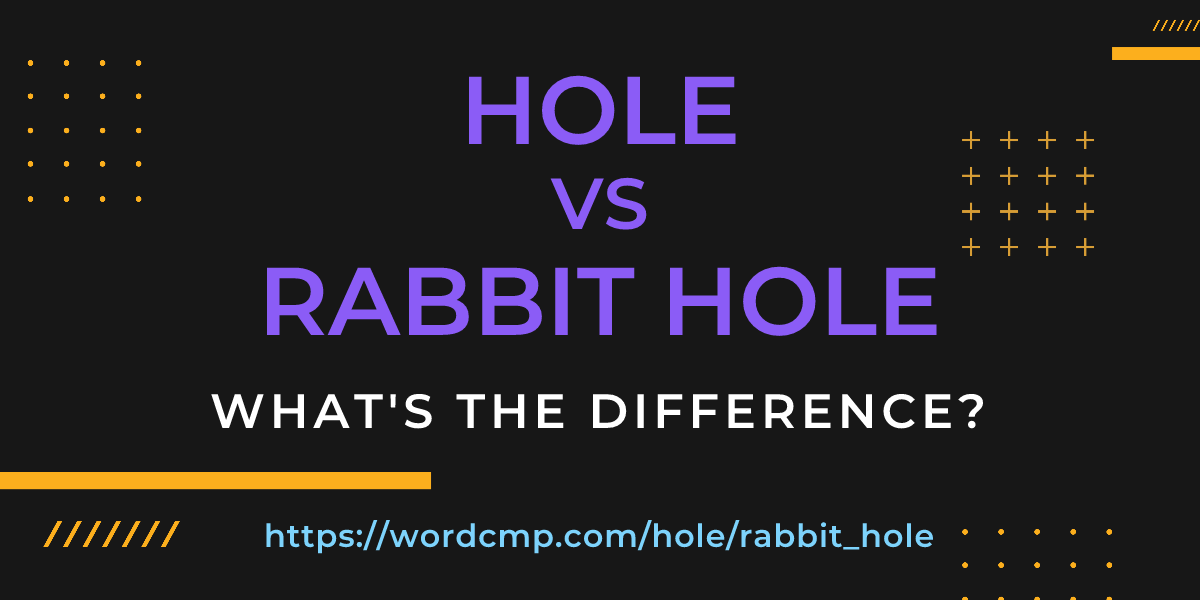 Difference between hole and rabbit hole