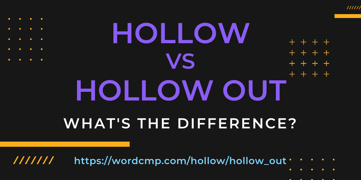 Difference between hollow and hollow out