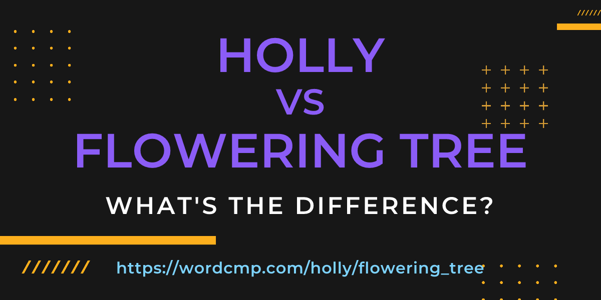 Difference between holly and flowering tree