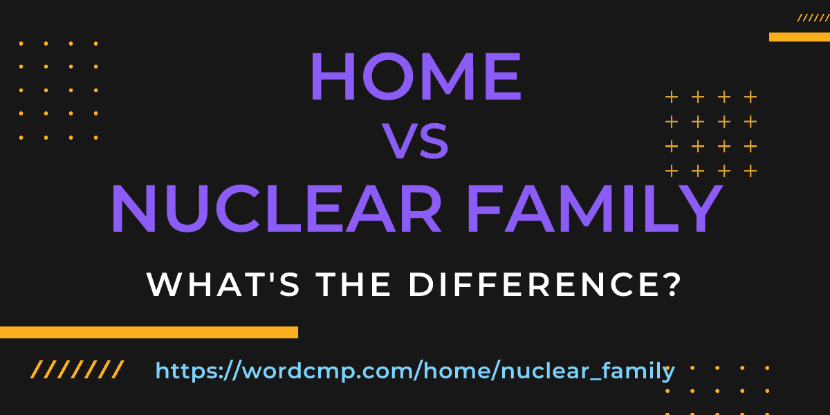 Difference between home and nuclear family