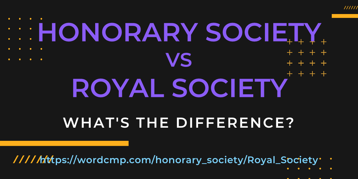 Difference between honorary society and Royal Society