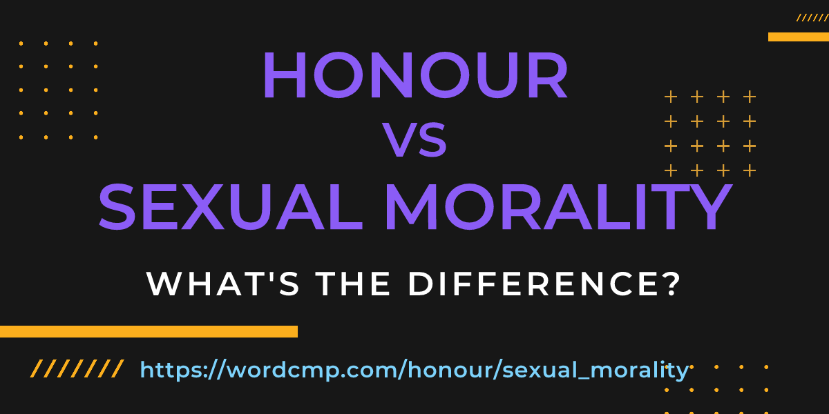 Difference between honour and sexual morality