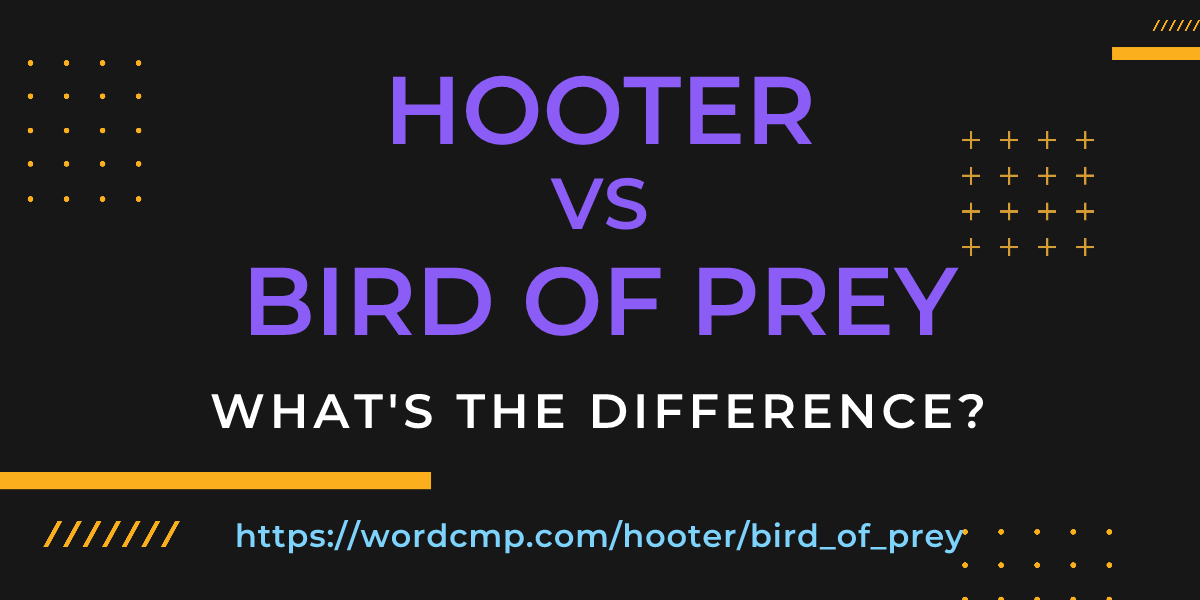 Difference between hooter and bird of prey