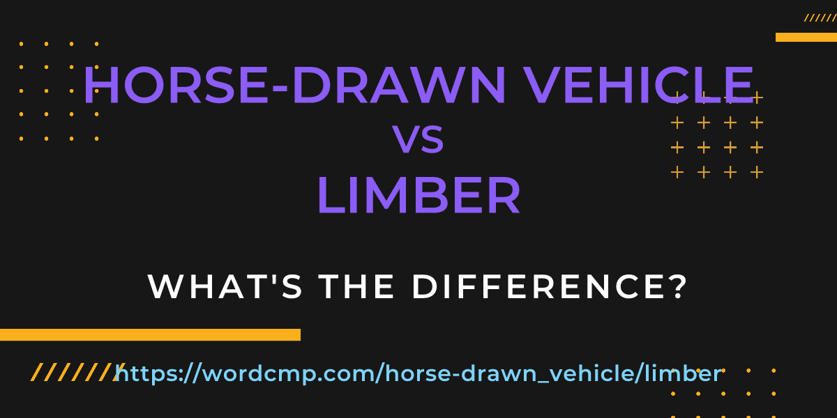 Difference between horse-drawn vehicle and limber