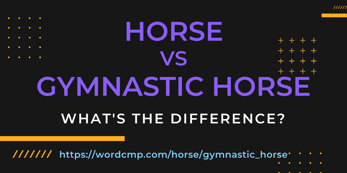 Difference between horse and gymnastic horse