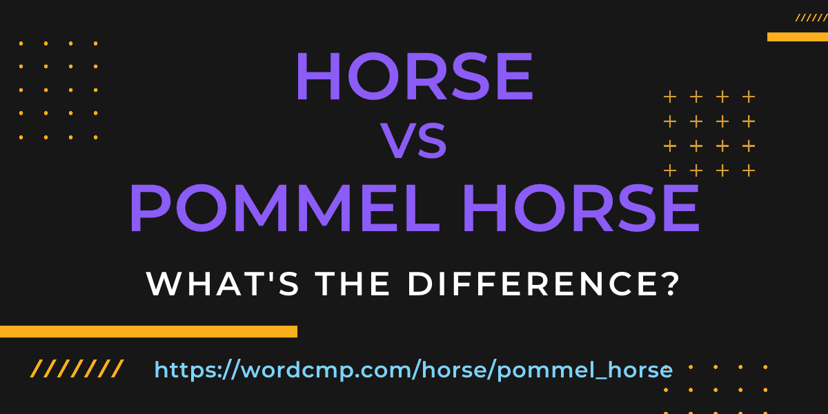 Difference between horse and pommel horse