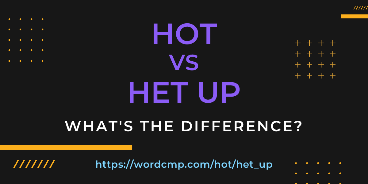 Difference between hot and het up