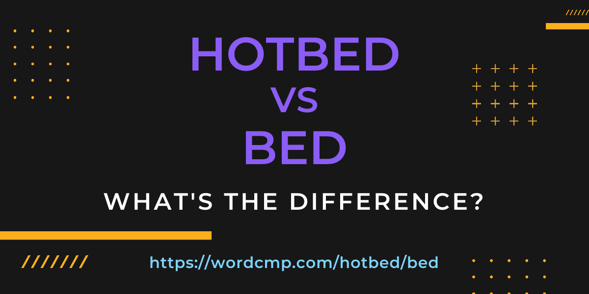 Difference between hotbed and bed