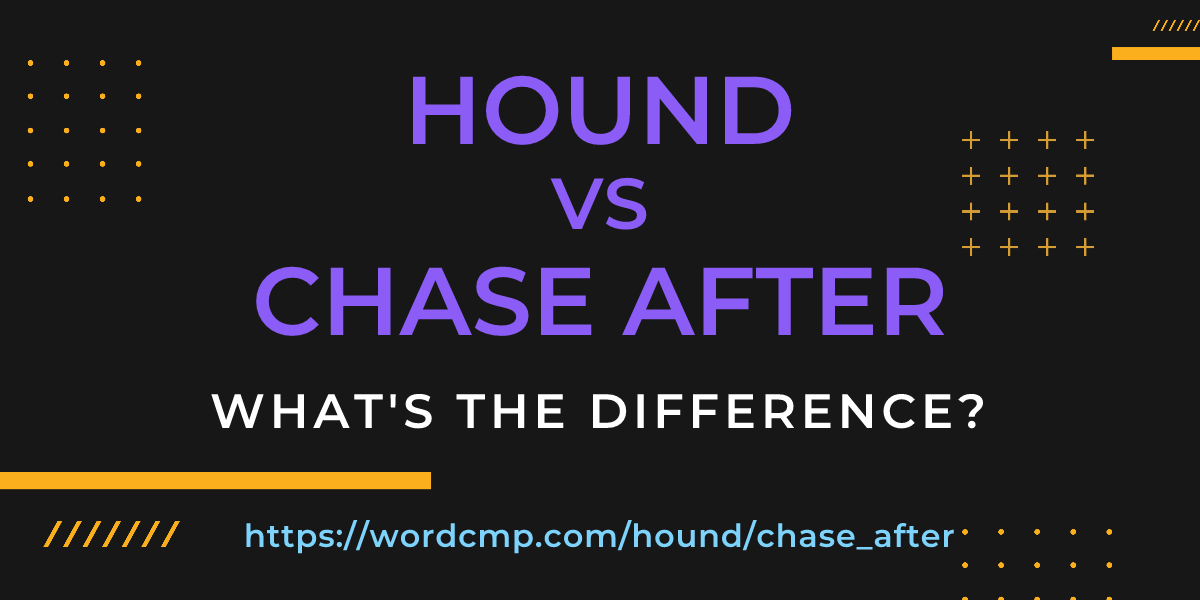 Difference between hound and chase after