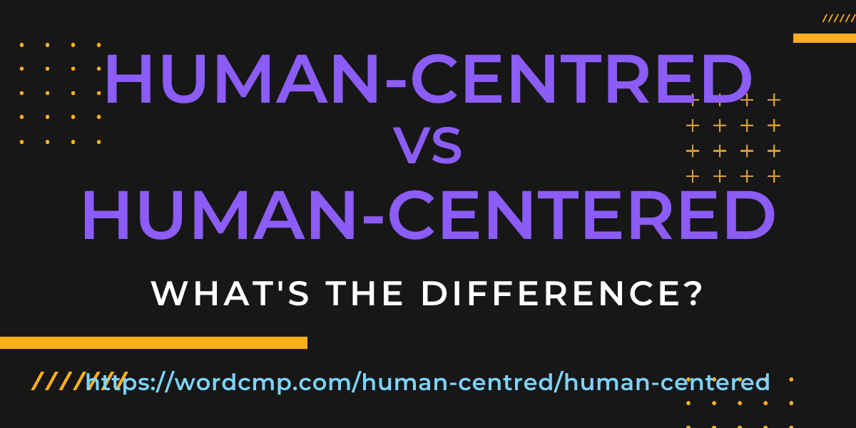 Difference between human-centred and human-centered