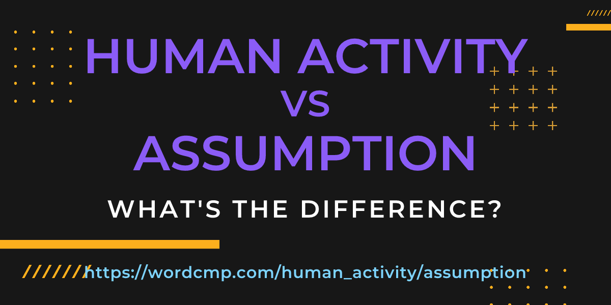 Difference between human activity and assumption