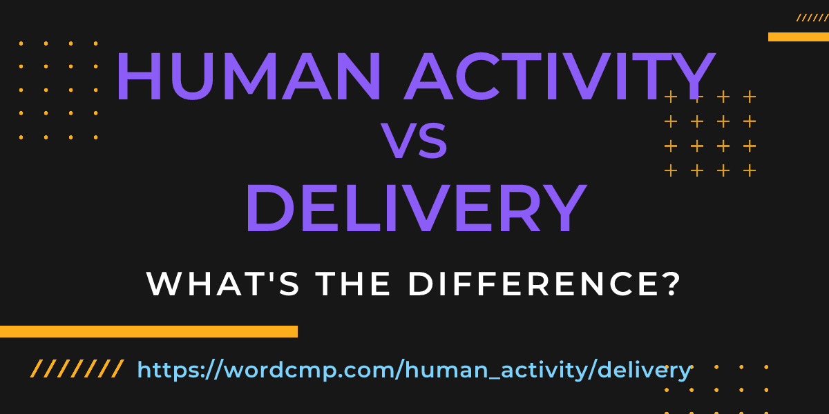 Difference between human activity and delivery