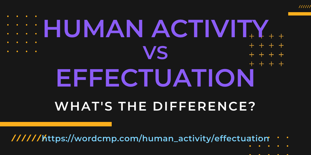Difference between human activity and effectuation