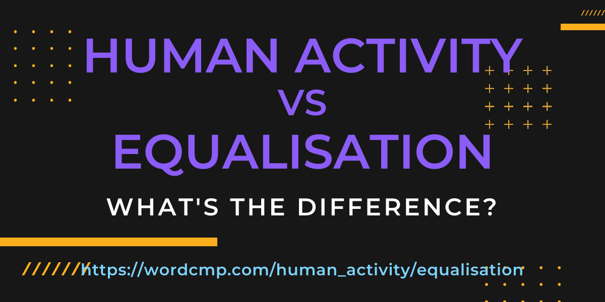 Difference between human activity and equalisation
