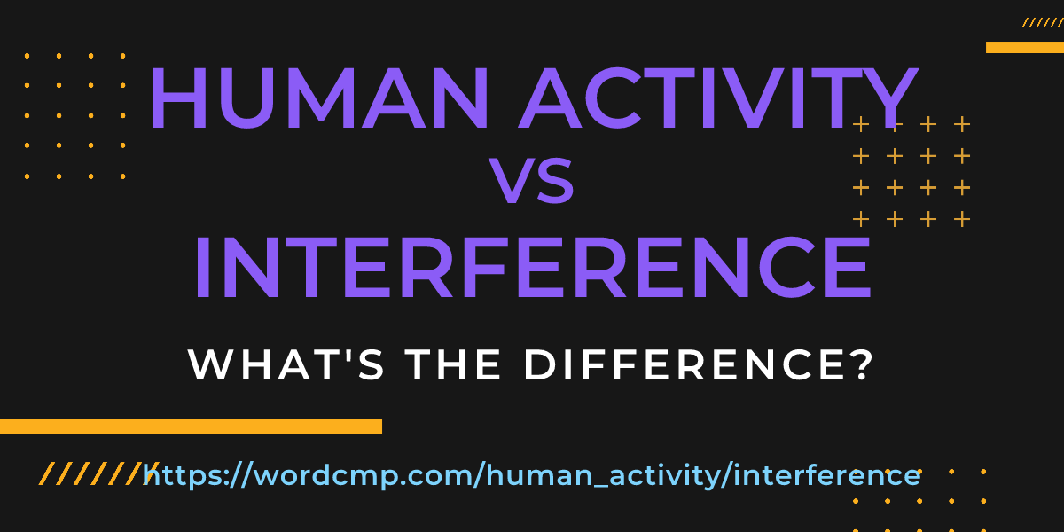 Difference between human activity and interference