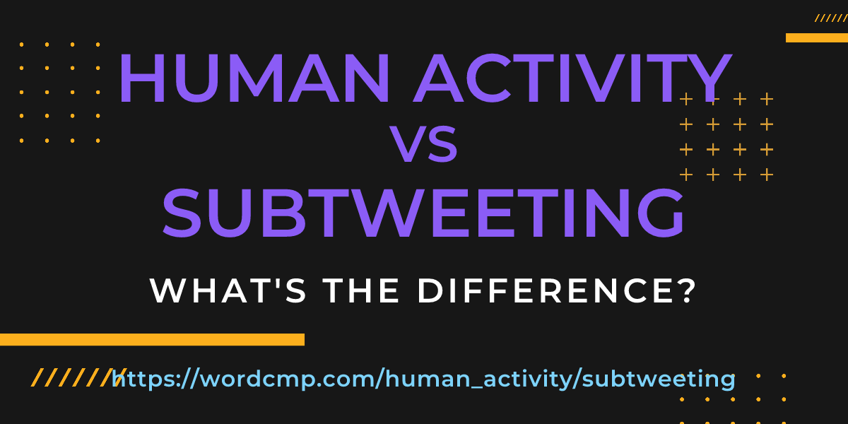 Difference between human activity and subtweeting