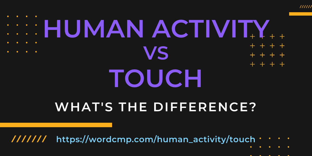 Difference between human activity and touch