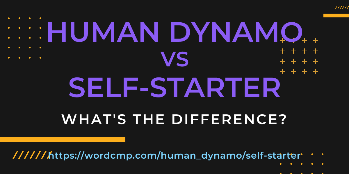 Difference between human dynamo and self-starter