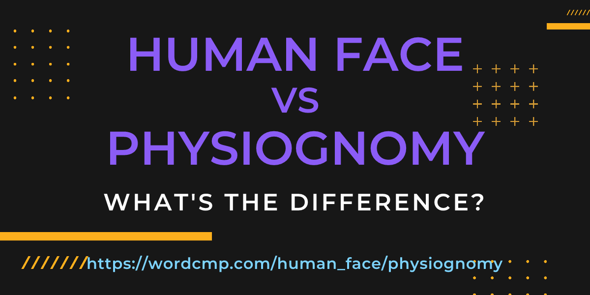 Difference between human face and physiognomy