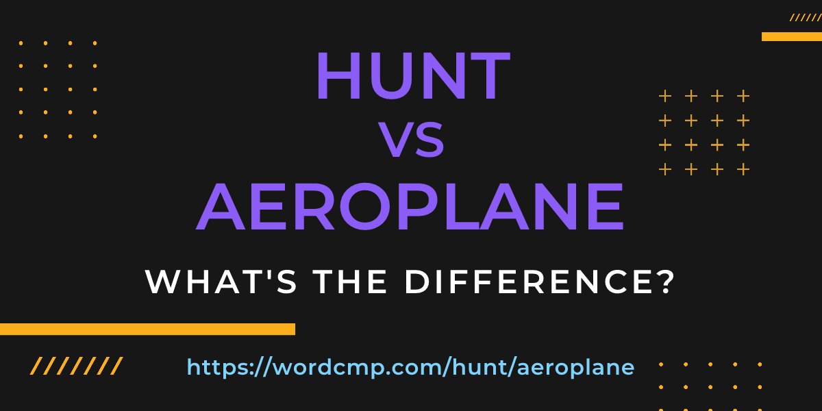 Difference between hunt and aeroplane