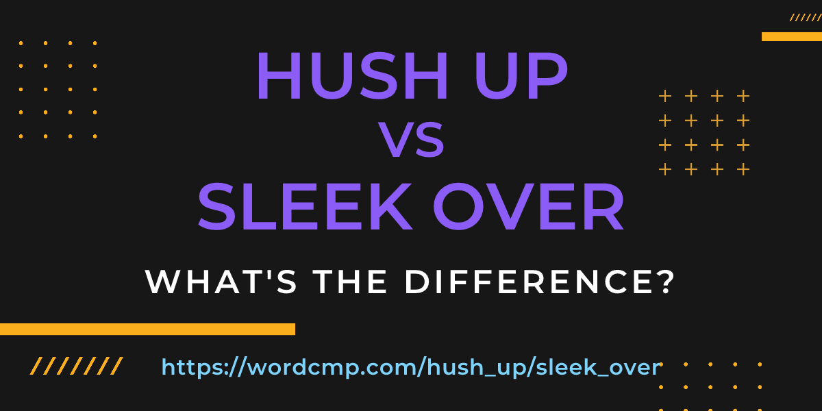Difference between hush up and sleek over