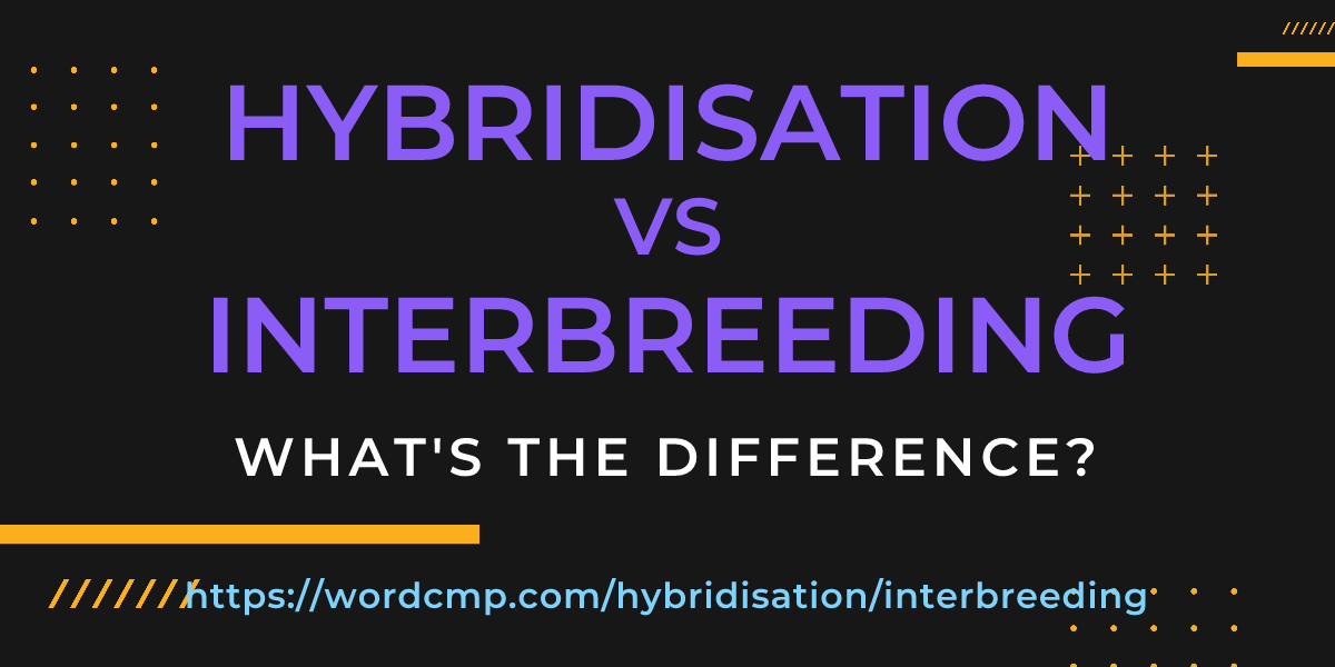 Difference between hybridisation and interbreeding