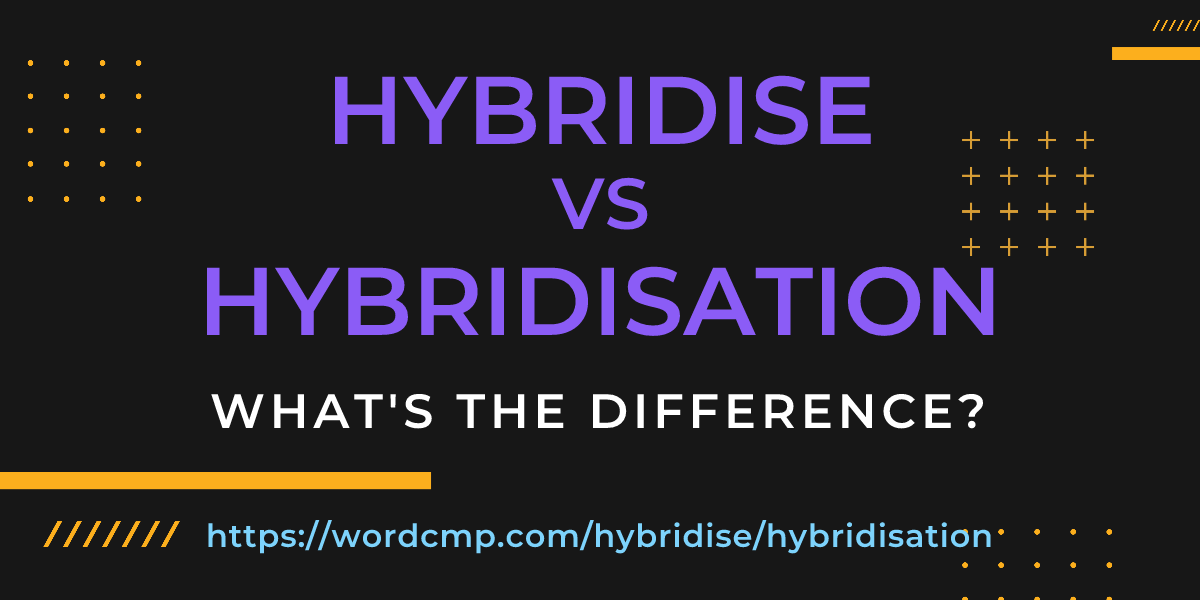 Difference between hybridise and hybridisation