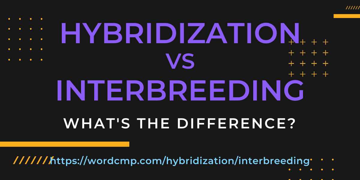 Difference between hybridization and interbreeding