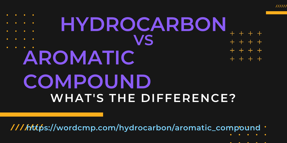 Difference between hydrocarbon and aromatic compound