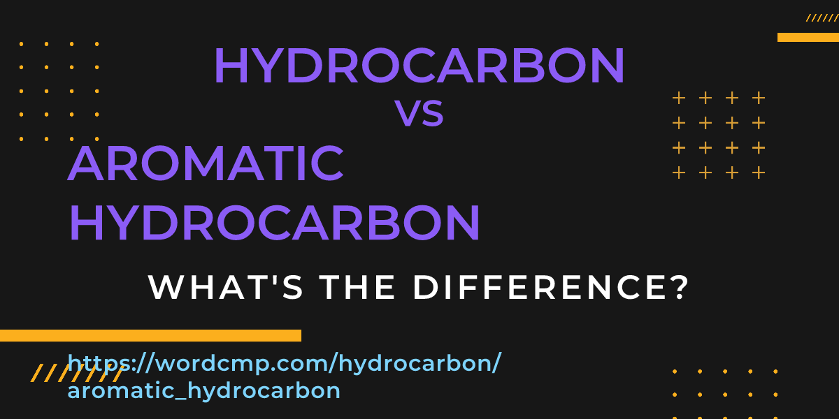 Difference between hydrocarbon and aromatic hydrocarbon