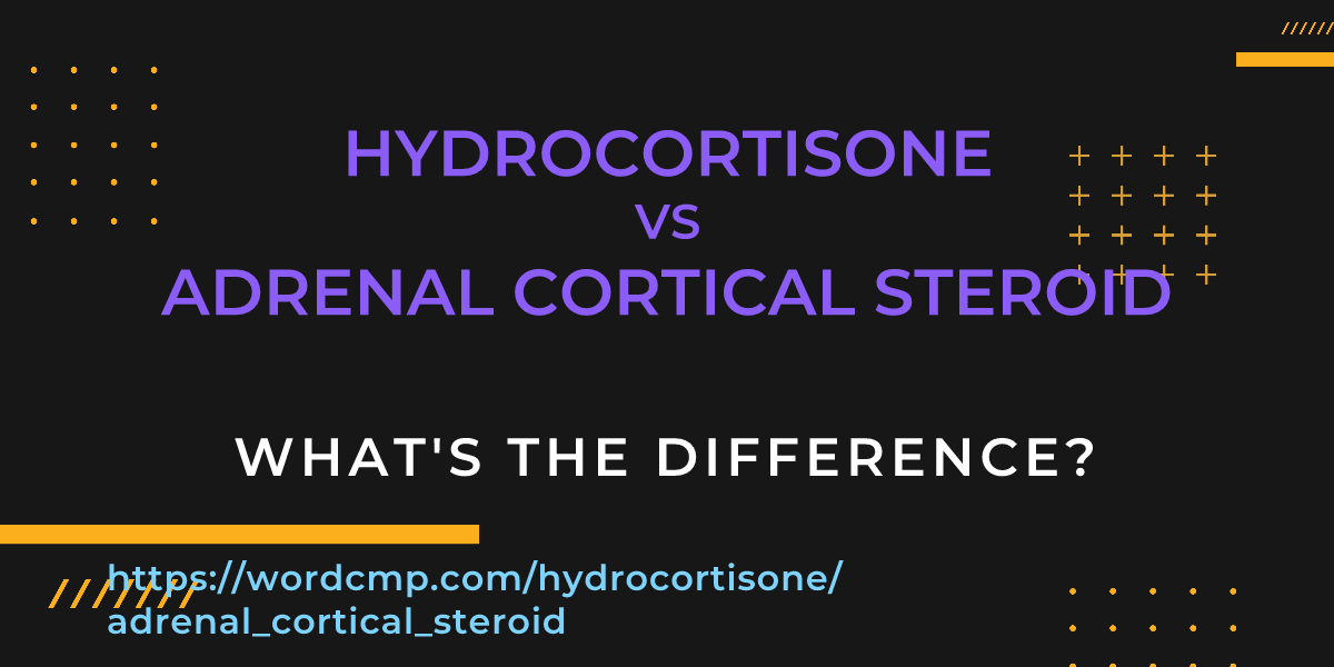 Difference between hydrocortisone and adrenal cortical steroid